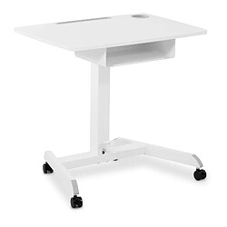 Helloshop26 Table pour ordinateur portable bureau réglable en hauteur table roulante à roulettes 80 x 56 cm inclinaison : 0 - 30° 14_0005973