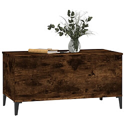 Acheter Maison Chic Tabls basse,Table Console pour salon Chêne fumé 90x44,5x45 cm Bois d'ingénierie -MN27405