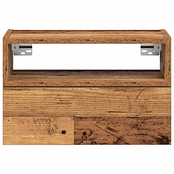 Avis vidaXL Table de chevet murale vieux bois 45x26x28,5 cm