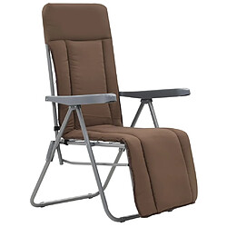 Maison Chic Lot de 2 Chaises pliables de jardin avec coussins - Fauteuil d'extérieur Marron -MN74669 