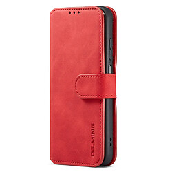 Etui en PU DG.MING style rétro avec support rouge pour votre Xiaomi Redmi 10/10 Prime