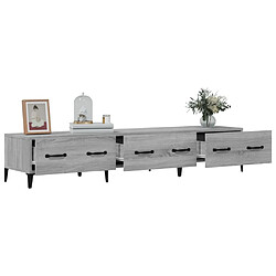 Maison Chic Meuble TV scandinave gris - Banc TV pour salon Sonoma 150x34,5x30 cm Bois d'ingénierie -MN17670 pas cher