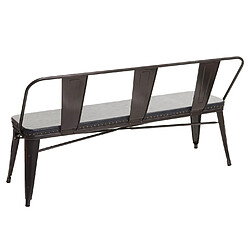 Avis Mendler Banc à 3 places, HWC-H10, pour salle à manger,design chesterfield, industriel,gastronomie,similicuir~noir-gris