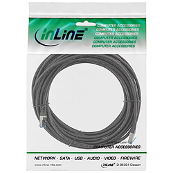 Avis Câble Patch InLine®, Cat. 6A, S / FTP, PUR industriel, noir, 20m