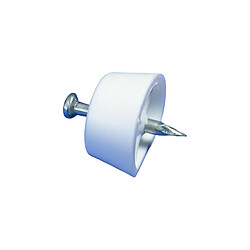 Taquet clou plastique blanc - type : à clou - conditionnement : sachet de 12 - largeur (mm) : 16 - longueur (mm) : 14 - Épaisseur (mm) : 7 - SHEPHERD HARDWARE