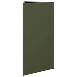 Avis vidaXL Jardinière vert olive triangulaire 40x34,5x70 cm acier