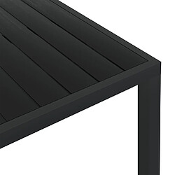 Avis vidaXL Table de jardin noir 150 x 90 x 74 cm Aluminium et WPC