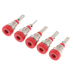 Acheter 5pieces 2mm Banana Jack Reliure Ecrou pour Multimètre Socle Banane rouge