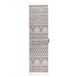 RUGSX Le tapis, le tapis de couloir BERBERE RABAT crème - pour la cuisine, l'antichambre, le couloir 60x250 cm