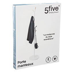 Avis Five Simply Smart Porte Manteau en métal et MDF avec 6 tiges - Blanc