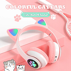 Universal Casque sans fil Bluetooth 5.0 casque RGB casque bas bruit annulation adulte enfant fille casque support carte TF MIC |