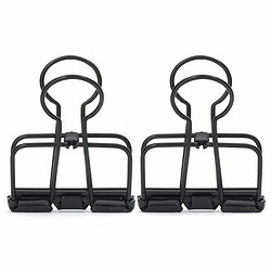 Kikkerland 12 pinces double-clip noires 4 cm