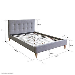 Acheter Homestyle4U Lit rembourré avec matelas 120x200 Sommier à lattes