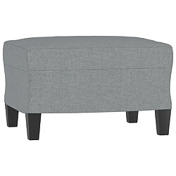 Acheter vidaXL Canapé à 3 places avec repose-pieds Gris clair 180 cm Tissu