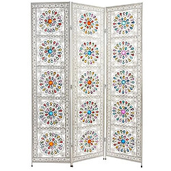 Acheter Paravent Alexandra House Living Blanc Métal 120 x 172 x 3 cm