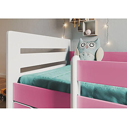 Lit Tomi rose avec un tiroir sans matelas 180/80