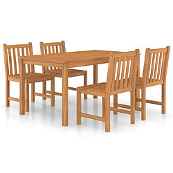 Salle à manger de jardin 5 pcs,Table et chaise à dîner Bois de teck solide -MN27761