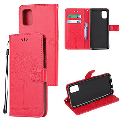 Etui en PU chouette avec support rouge pour votre Samsung Galaxy A91/S10 Lite/M80s