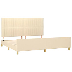 Avis vidaXL Cadre de lit sans matelas crème 200x200 cm tissu