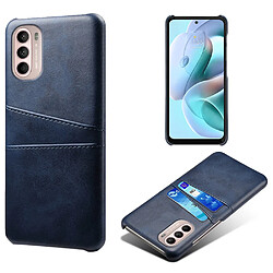 Coque en TPU + PU KSQ avec porte-cartes bleu pour votre Motorola Moto G41/G31