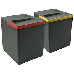 Emuca Poubelles pour tiroir de cuisine Recycle (Lot de 2).