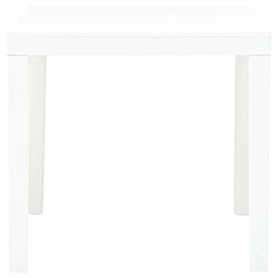 vidaXL Table de jardin Blanc 78x78x72 cm Plastique