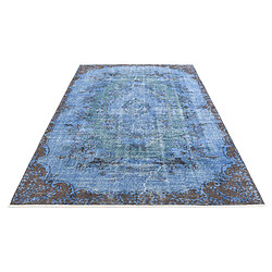 Vidal Tapis de laine 254x160 Bleu Ultra Vintage pas cher