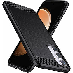 Xeptio Coque brossée noire pour Samsung Galaxy S23 FE 5G souple Antichoc