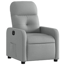 Avis Maison Chic Fauteuil Relax pour salon, Fauteuil inclinable électrique Gris clair Tissu -GKD82168