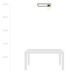 EPIKASA Plafonnier Imago, Noir, Acier, 50x21x18 cm