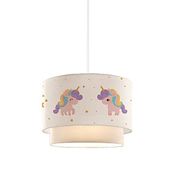 Helloshop26 Lustre lampe lumière suspendu suspension pour enfant E27 70 cm motif de licorne 03_0007548