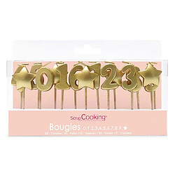 Scrapcooking 30 bougies d'anniversaire étoiles dorées