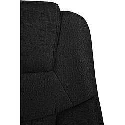 Acheter Decoshop26 Fauteuil de bureau ergonomique est confortable en tissu noir et métal chromé 10_0002386