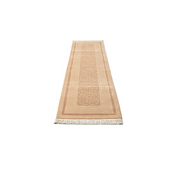 Avis Vidal Tapis de couloir en laine 302x84 brun Darya