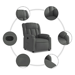 Acheter vidaXL Fauteuil inclinable Gris foncé Tissu