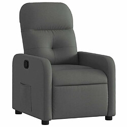 Maison Chic Fauteuil Relax pour salon, Fauteuil inclinable Gris foncé Tissu -GKD74914