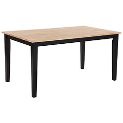 Beliani HOUSTON Table de Repas - Bois Noir 120 cm