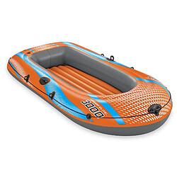 Bateau Gonflable pour 2 Adultes et 1 Enfant Bestway Kondor Elite 3000 Raft 246x122x45 cm avec Poignées et Sol Gonflable