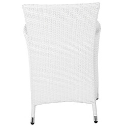 Beliani Chaise de jardin ITALY Blanc pas cher