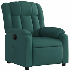 Avis Maison Chic Fauteuil Relax pour salon, Fauteuil inclinable électrique Vert foncé Tissu -GKD70071