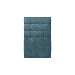 Sommeil de plomb Tete de lit Capitonnée Bouclette Bleue L 90 cm - Ep 10 cm rembourré