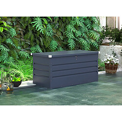 Habitat Et Jardin Coffre de jardin métal Store - 680 L - 165 x 69 x 60 cm - Gris