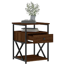 Avis vidaXL Tables de chevet 2pcs chêne marron 40x42x55cm bois d'ingénierie