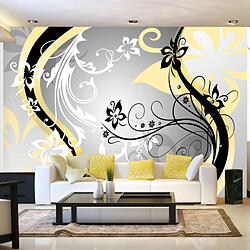 Paris Prix Papier Peint Art Flowers Yellow 105 x 150 cm