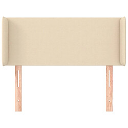 Avis Maison Chic Tête de lit scandinave avec oreilles,meuble de chambre Crème 93x16x78/88 cm Tissu -MN40044