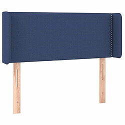 Maison Chic Tête de lit scandinave avec oreilles,meuble de chambre Bleu 103x16x78/88 cm Tissu -MN63797