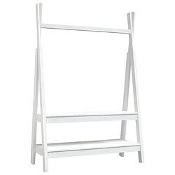 vidaXL Porte-vêtements Blanc 100x45,5x150 cm Bois de pin massif