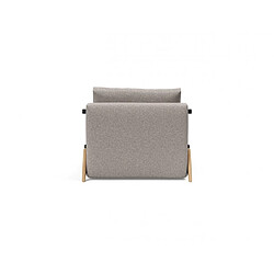 Avis Inside 75 Fauteuil convertible lit 90 cm ILB 500 chêne laqué tissu Corocco Warm Grey