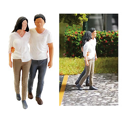 Acheter 1:64 échelle Peinte à La Main Modèle Miniature Couple Figurines Park Diorama Blanc