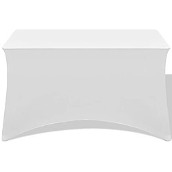 Avis Decoshop26 Housses extensibles pour table 2 pièces 243 x 76 x 74cm Blanc DEC022429